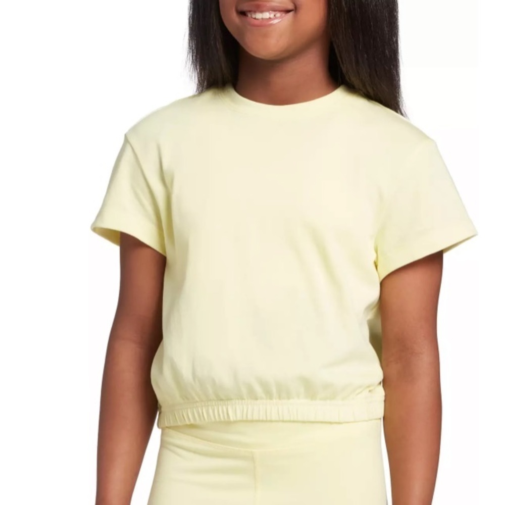 DSG Girls' Cinch Bottom T-Shirt Yellow Chill